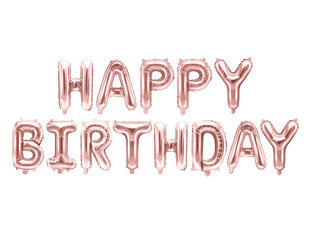 Folinis balionas Happy Birthday 340x35 cm, auskinis/rožinis kaina ir informacija | Balionai | pigu.lt
