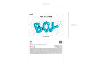 Foliniai balionai Boy 67x29 cm, mėlyni, 50 vnt. цена и информация | Шарики | pigu.lt