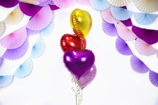 Foliniai balionai Heart 45 cm dark, rožiniai, 50 vnt. kaina ir informacija | Balionai | pigu.lt