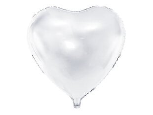 Folinis balionas Heart 45 cm, baltas kaina ir informacija | Balionai | pigu.lt