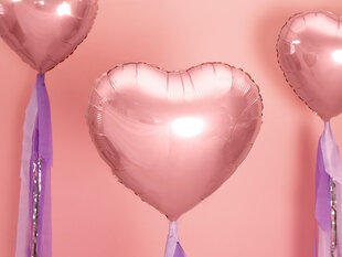 Фольгированный воздушный шар Сердце 45 см золотистый/ розовый цена и информация | Шарики | pigu.lt