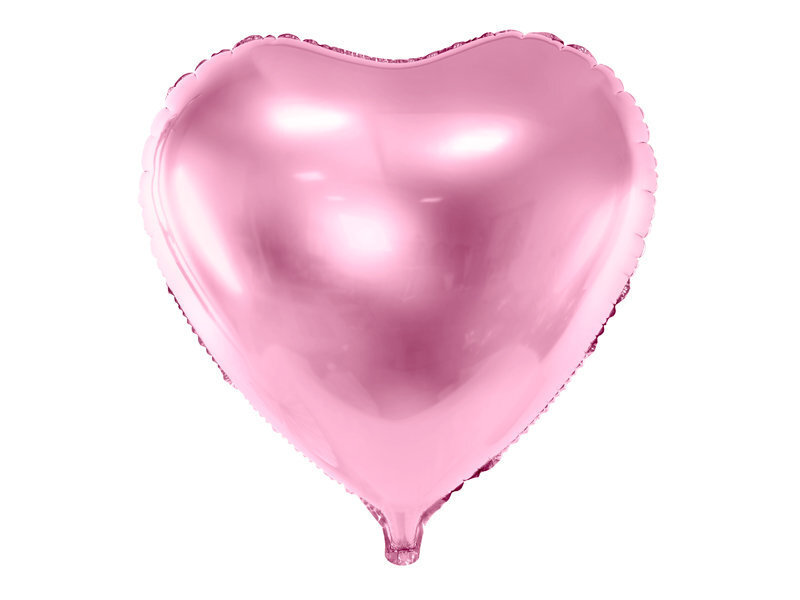 PartyDeco Folinis balionas, 45 cm, rožinis / Širdis kaina ir informacija | Balionai | pigu.lt