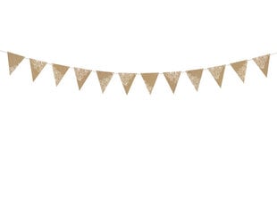 Бумажная гирлянда Bunting Kraft 2,1 м (1 коробка/ 50 шт) цена и информация | Праздничные декорации | pigu.lt