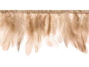 Girlianda Feather Beige Pink 17 cm, 1 m kaina ir informacija | Dekoracijos šventėms | pigu.lt
