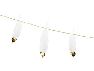 Girlianda Feathers White 1,6 m (1 dėž/ 50 vnt) kaina ir informacija | Dekoracijos šventėms | pigu.lt