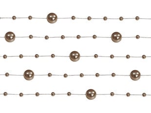 Perlų girlianda Cappuccino 1,3 m (1 pak/ 5 vnt) kaina ir informacija | Dekoracijos šventėms | pigu.lt