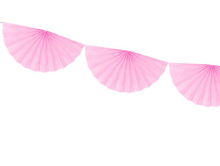 Girlianda Rosettes Light Pink 30 cm x 3 m kaina ir informacija | Dekoracijos šventėms | pigu.lt