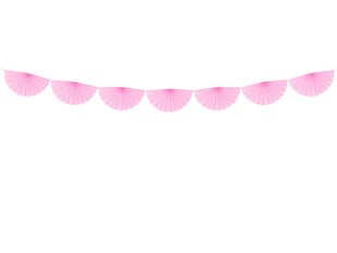 Girlianda Rosettes Light Pink 40 cm x 3 m kaina ir informacija | Dekoracijos šventėms | pigu.lt