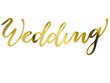 Girlianda Elegant Bliss Wedding, aukso spalvos, 16,5x45 cm, 1 pak/1 vnt цена и информация | Dekoracijos šventėms | pigu.lt