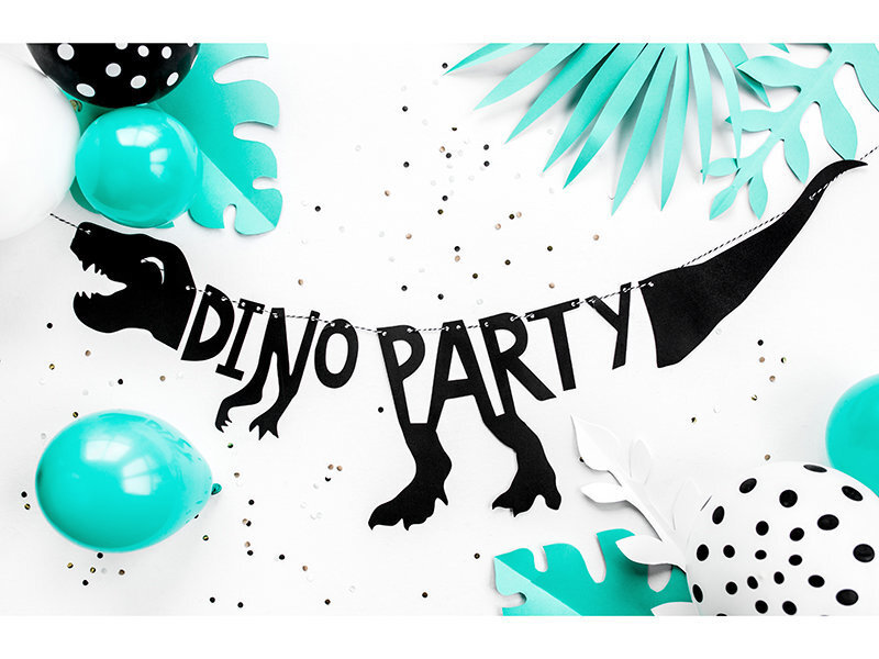 Girlianda Dinosaurs Dino Party, juoda, 20x90 cm, 1 vnt цена и информация | Dekoracijos šventėms | pigu.lt