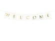 Girlianda Welcome, balta, 15x95 cm, 1 pak/1 vnt kaina ir informacija | Dekoracijos šventėms | pigu.lt