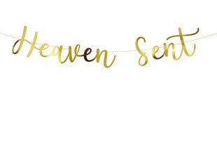 Girlianda Heaven Sent, aukso spalvos, 14,5x85 cm, 1 dėž/50 pak (1 pak/1 vnt) kaina ir informacija | Dekoracijos šventėms | pigu.lt