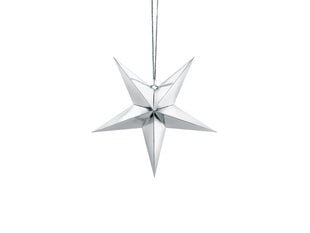 Pakabinama dekoracija Žvaigždė 30 cm, sidabrinė kaina ir informacija | Dekoracijos šventėms | pigu.lt