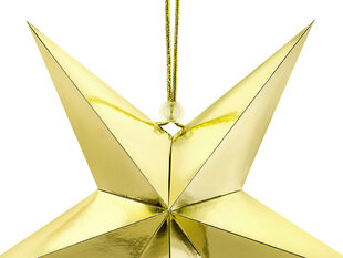 Pakabinama dekoracija Žvaigždė 30 cm, auksinė kaina ir informacija | Dekoracijos šventėms | pigu.lt