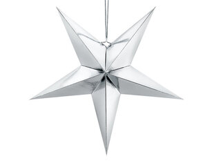 Pakabinama dekoracija Žvaigždė 70 cm, sidabrinė kaina ir informacija | Dekoracijos šventėms | pigu.lt