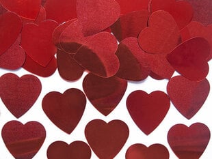 Konfeti Hearts, raudoni, 2,5 cm, 1 pak/10 g kaina ir informacija | Dekoracijos šventėms | pigu.lt