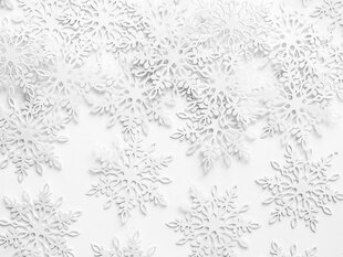 Konfeti Snowflakes, balti, 3,1x3,6 cm, 1 pak/20 vnt kaina ir informacija | Dekoracijos šventėms | pigu.lt