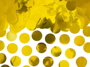 Konfeti Circles, aukso spalvos, 2,5 cm, 1 dėž/50 pak (1 pak/15 g) kaina ir informacija | Dekoracijos šventėms | pigu.lt