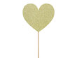 Smeigtukai-dekoracijos Sweet Love Hearts gold, 11 cm (1 pak/6 vnt) kaina ir informacija | Vienkartiniai indai šventėms | pigu.lt