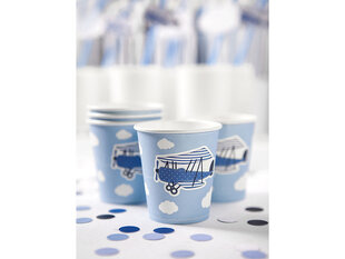 Бумажные чашки Little Plane 180 мл (1 упаковка / 6 штук) цена и информация | Праздничная одноразовая посуда | pigu.lt