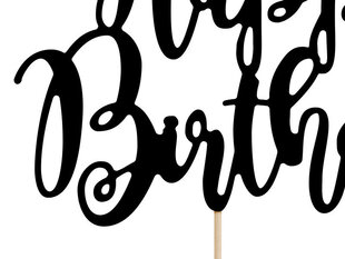 Smeigtukas-dekoracija Happy Birthday 22,5 cm kaina ir informacija | Vienkartiniai indai šventėms | pigu.lt
