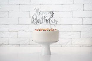 Наколка-декорация Happy Birthday 22,5 см цена и информация | Праздничная одноразовая посуда | pigu.lt