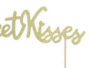 Torto papuošimas Sweet Love - Sweet Kisses (1 pak / 1 vnt.) kaina ir informacija | Vienkartiniai indai šventėms | pigu.lt