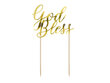 Smeigtukas-dekoracija God Bless Gold 27,5 cm (1 dėž/ 50 vnt) kaina ir informacija | Vienkartiniai indai šventėms | pigu.lt