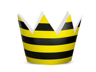 Šventinės karūnėlės Bee, 10 cm (1 pak / 6 vnt.) kaina ir informacija | Dekoracijos šventėms | pigu.lt