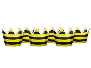 Праздничные коронки Bee, 10 см (1 упаковка / 6 штук) цена и информация | Праздничные декорации | pigu.lt