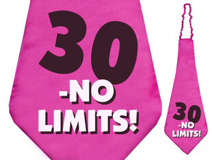 Галстук 30-no limits!, 59 см, 1 шт цена и информация | Праздничные декорации | pigu.lt