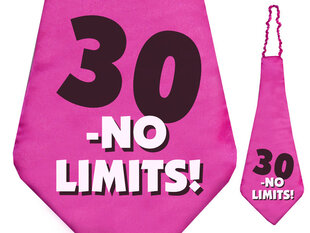 Kaklaraištis 30-no limits!, 59 cm, 1 vnt kaina ir informacija | Dekoracijos šventėms | pigu.lt