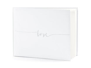 Svečių palinkėjimų knyga Love, 22 lapai, balta kaina ir informacija | Dekoracijos šventėms | pigu.lt