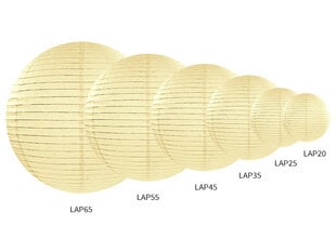 Бумажная подвесная декорация 20 см, кремовая цена и информация | Праздничные декорации | pigu.lt