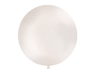 Didelis balionas 100 cm round Metallic pearl, baltas kaina ir informacija | Balionai | pigu.lt