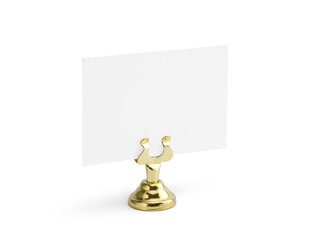 Vardo kortelės laikiklis, auksinis, 4 cm kaina ir informacija | Dekoracijos šventėms | pigu.lt
