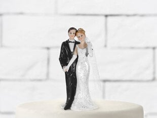 Украшение на торт Newly-weds 11 см цена и информация | Праздничная одноразовая посуда | pigu.lt