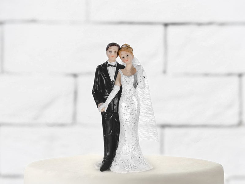 Papuošimas tortui Newly-weds 11 cm цена и информация | Vienkartiniai indai šventėms | pigu.lt