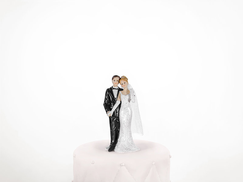 Papuošimas tortui Newly-weds 11 cm (1 dėž/ 144 vnt) цена и информация | Vienkartiniai indai šventėms | pigu.lt