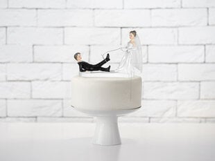 Papuošimas tortui Newly-weds with a rope 13 cm kaina ir informacija | Vienkartiniai indai šventėms | pigu.lt