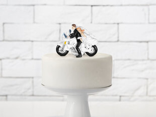 Украшение для торта Newly-weds on a Motorcycle 11,5 см (1 короб. / 30 шт.) цена и информация | Праздничная одноразовая посуда | pigu.lt