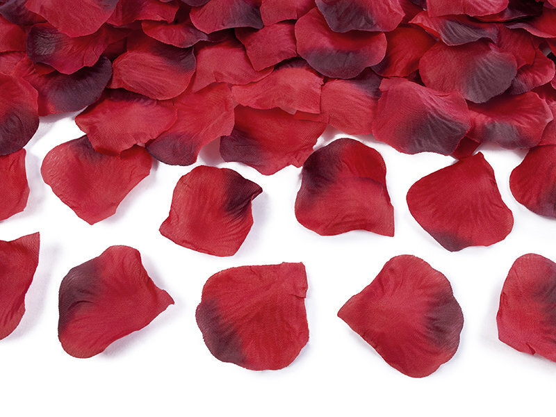 Dekoratyviniai rožių žiedlapiai, raudoni, 1 pak/100 vnt kaina ir informacija | Dekoracijos šventėms | pigu.lt