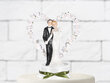 Papuošimas tortui Newly-weds white 16 cm kaina ir informacija | Vienkartiniai indai šventėms | pigu.lt