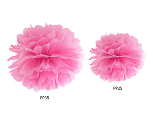 Pomponai, rožiniai, 25 cm (1 dėž/ 100 pak) kaina ir informacija | Dekoracijos šventėms | pigu.lt