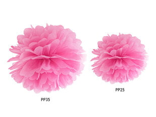 Помпоны, розовые, 35 см (1 коробка/ 100 упаковок) цена и информация | Праздничные декорации | pigu.lt