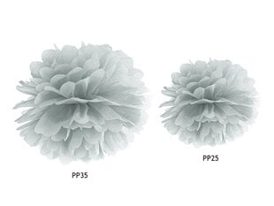 Pomponai, sidabriniai, 35 cm (1 dėž/ 100 pak) kaina ir informacija | Dekoracijos šventėms | pigu.lt