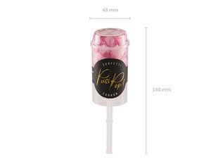 Konfeti Push Pop Mix, rožiniai, 8 mm, 1 vnt kaina ir informacija | Dekoracijos šventėms | pigu.lt