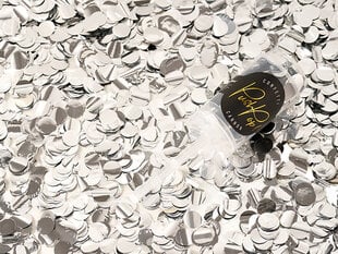 Конфетти Push Pop, серебренного цвета, 15 мм (1 коробка/12 шт) цена и информация | Праздничные декорации | pigu.lt