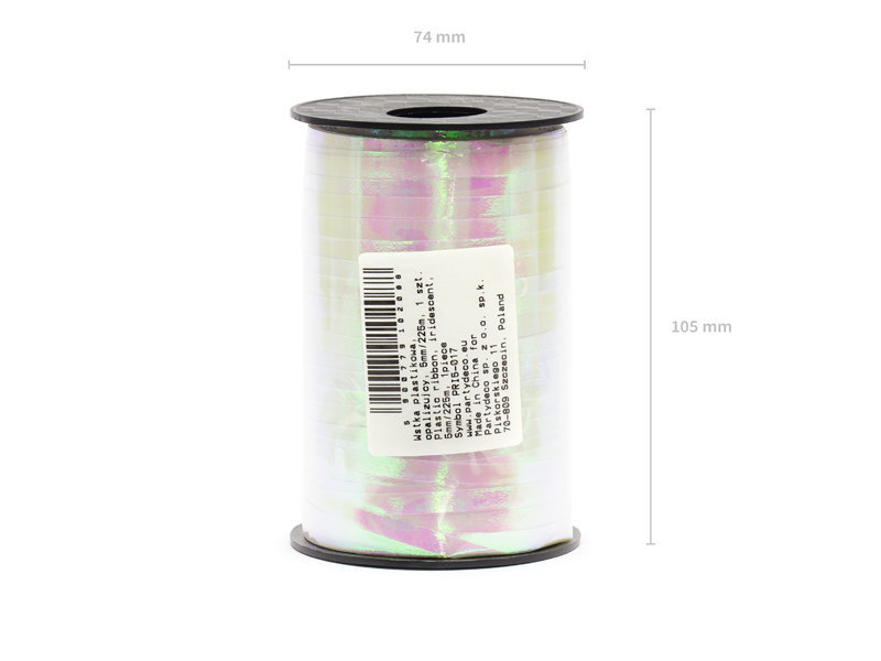 Plastikinė juostelė, blizgi, 5 mm/225 m, 1 vnt kaina ir informacija | Dovanų pakavimo priemonės | pigu.lt