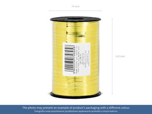 Пластиковая лента для упаковки подарков, красная, 5мм/225м цена и информация | Товары для упаковки подарков | pigu.lt